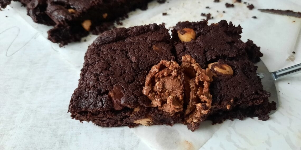 Brownie chocolat, noisettes & ferrero