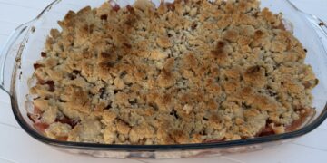 Crumble aux pêches