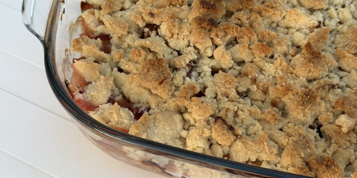 Crumble aux pêches