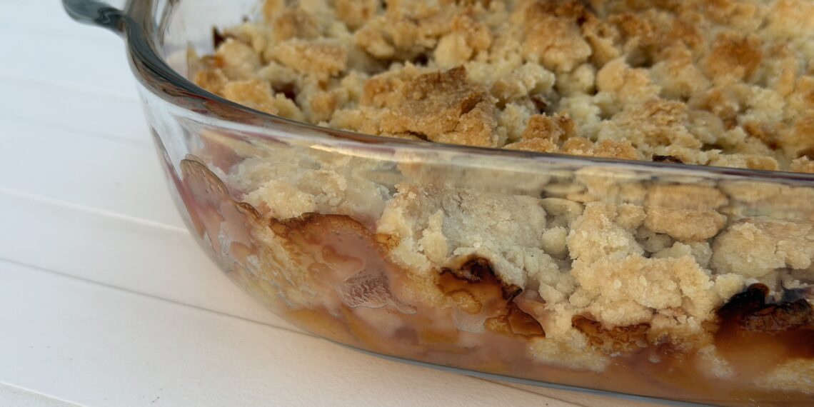 Crumble aux pêches