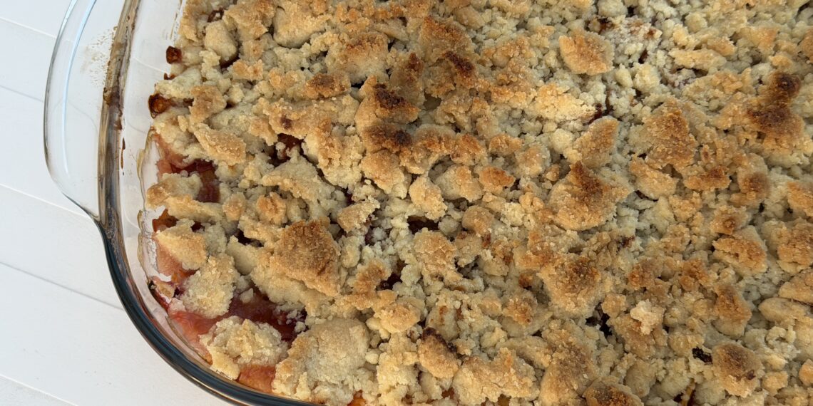 Crumble aux pêches