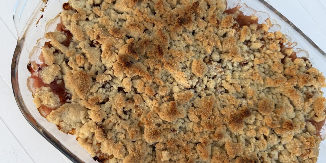 Crumble aux pêches