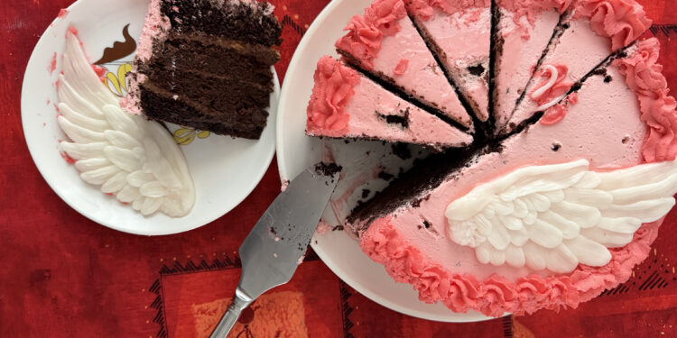 Angel birthday cake